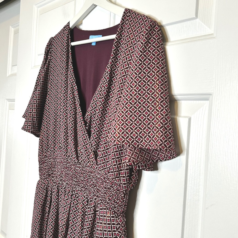 Draper James Flutter Sleeve Fit & Flare Dress Medium - Picture 4 of 8